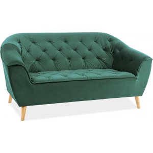 Sayreville 2-sits soffa - Grön sammet - 2-sits soffor
