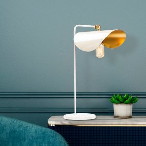 Sivani bordslampa 4 - Vit/guld - Bordslampor -Lampor - Bordslampor