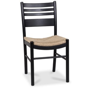 2 st Sixten matstol med repsits - Svart - Trästolar