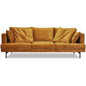 Smilla 3-sits soffa - Guldbrun sammet - 3-sits soffor
