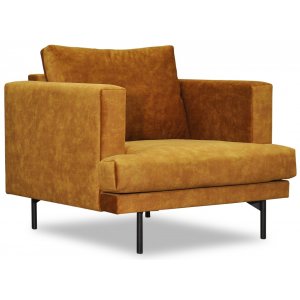 Smilla fåtölj - Guldbrun sammet - Tygfåtöljer