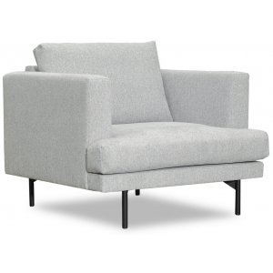 Smilla fåtölj - Ljusgrått tyg - Tygfåtöljer