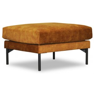 Smilla fotpall 70x60 cm - Guldbrun sammet - Fotpallar