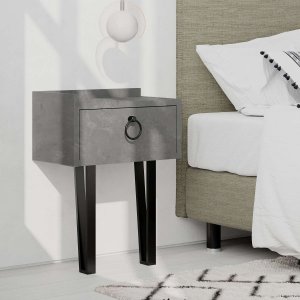 Sponge sängbord - Retrogrå - Sängbord -Sovrumsmöbler - Sängbord