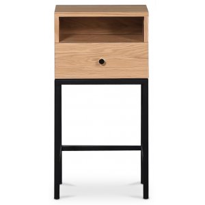 Stilo V.2 sängbord med låda oljad ek - Sängbord -Sovrumsmöbler - Sängbord