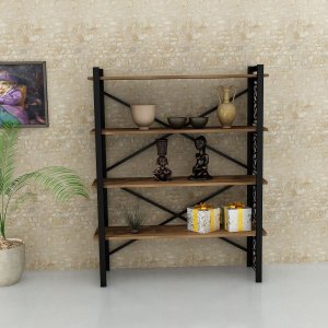 Sultan bokhylla - Valnöt - Bokhyllor -Hyllor - Bokhyllor