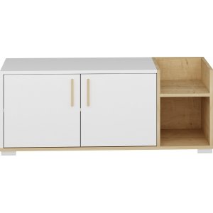 Susanne skoskåp - Safir ek/vit - Skoskåp -Skoskåp - Hallmöbler