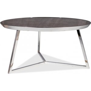 Temida soffbord Ø76 cm - Krom - Glasbord