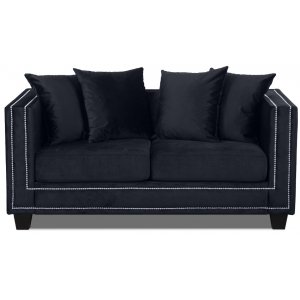 Tempel 2-sits soffa med nitar - Svart -Soffor - 2-sits soffor