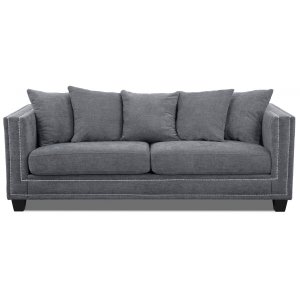 Tempel 3-sits soffa med nitar - Grå -Soffor - 3-sits soffor