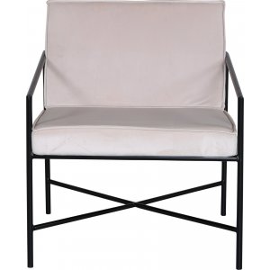 Tetra fåtölj - Beige sammet - Tygfåtöljer