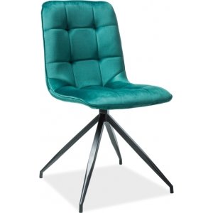 2 st Texo matstol - Grön sammet - Klädda & stoppade stolar