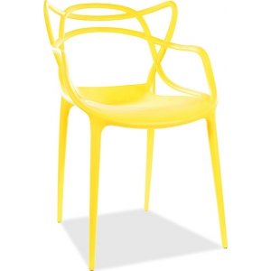 4 st Toby matstol - Gul - Plaststolar