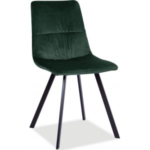 4 st Toledo matstol - Grön sammet - Klädda & stoppade stolar