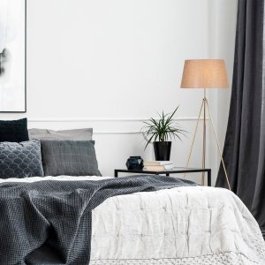 Tripod golvlampa - Vintage/ljusbrun - Golvlampor -Lampor - Golvlampor