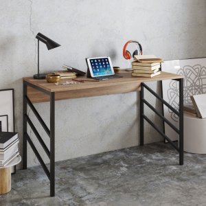 Tuna skrivbord 120x60 cm - Valnöt/svart - Övriga kontorsbord & skrivbord