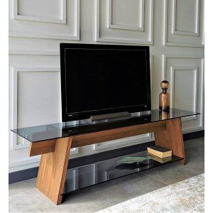 Twitch mediabänk - Valnöt/svart - TV-bänkar & mediabänkar -TV-bänkar & mediabänkar - Hyllor & Förvaring