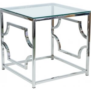 Versace soffbord 55 cm - Transparent - Glasbord