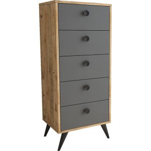 Vilamo byrå 70 - Furu/antracit - Byråar -Hyllor & Förvaring - Byråar