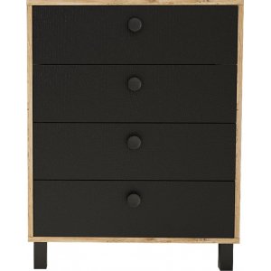 Vilamo byrå 80 - Furu/svart - Byråar -Hyllor & Förvaring - Byråar