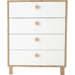 Vilamo byrå 80 - Furu/vit - Byråar -Hyllor & Förvaring - Byråar