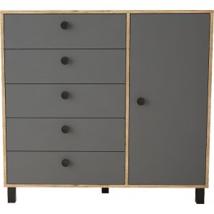 Vilamo byrå 83 - Furu/antracit - Byråar -Hyllor & Förvaring - Byråar