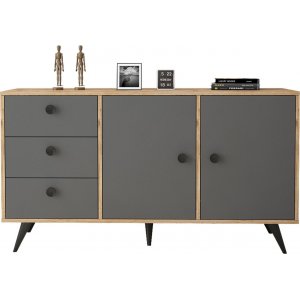 Vilamo skänk 9 - Furu/antracit - Skänkar & Sideboards -Skänkar & Sideboards - Hyllor & Förvaring