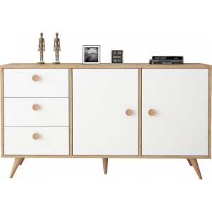 Vilamo skänk 9 - Furu/vit - Skänkar & Sideboards -Skänkar & Sideboards - Hyllor & Förvaring