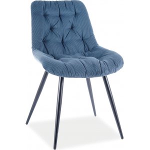 4 st Vimle matstol - Blå manchester - Klädda & stoppade stolar