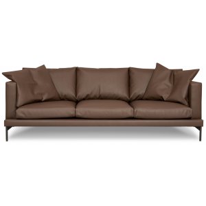 York 4-sits soffa i brunt läder - Chocolate -Soffor - 4-sits soffor