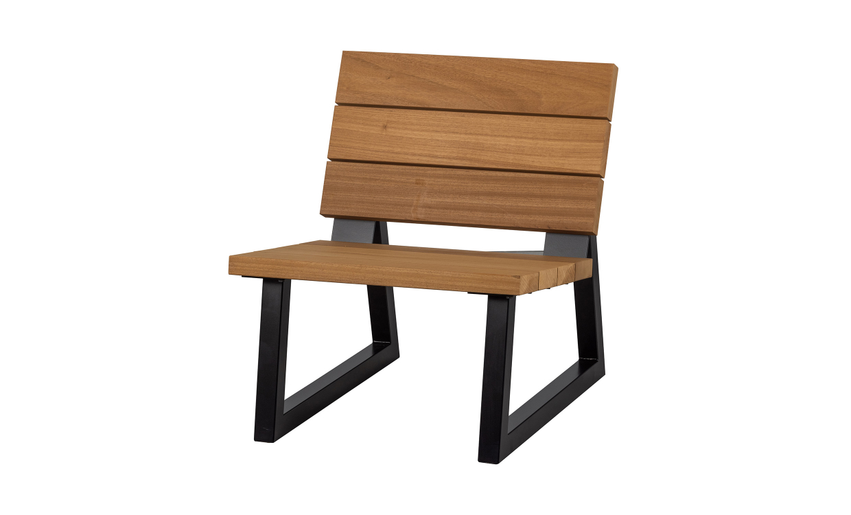 373475-N Bild på Banco Utomhus Loungestol natur/svart från WOOOD