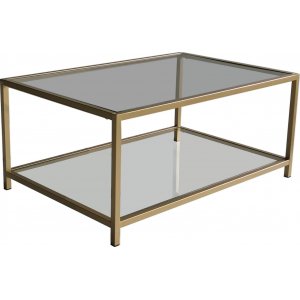 Astro soffbord 90 x 60 cm - Guld - Glasbord