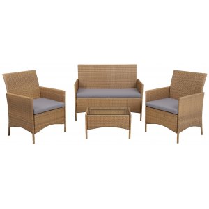 Atlanta utegrupp i konstrotting - Naturfärgad - Loungegrupper