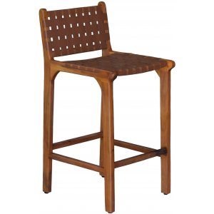 Porto Bello Barstol Teak / Anilinläder - Barstolar