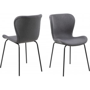 2 st Batilda matstol - Grå/svart - Klädda & stoppade stolar