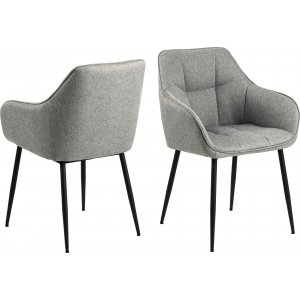 2 st Brenda karmstol - Ljusgrå - Karmstolar