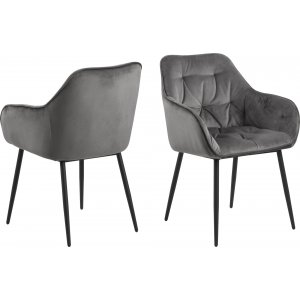 2 st Brooke karmstol - Grå/svart - Karmstolar