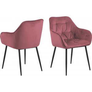 2 st Brooke karmstol - Rosa/svart - Karmstolar