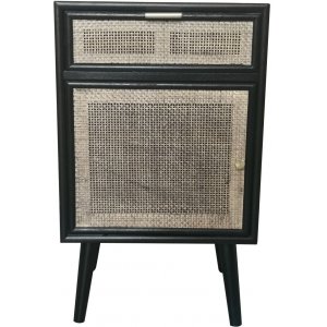 Elon sängbord - Svart / rotting - Sängbord -Sovrumsmöbler - Sängbord