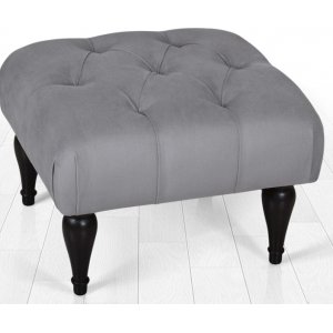 Floral sittpuff - Grå - Sittpuffar