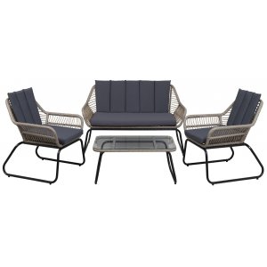 Florens utegrupp i konstrotting - Grå/beige - Loungegrupper