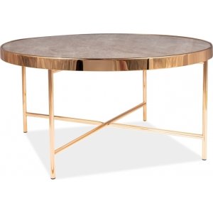 Fortuna soffbord Ø82 cm - Cream - Glasbord