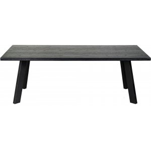 Freddy soffbord 130 cm - Svart ekfanér/svart metall - Soffbord i trä