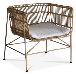 Galice fåtölj rotting - Natur/metall + Skyddande sprayvax - Korgstolar & fåtöljer i rotting