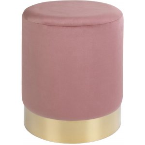 Gamby Sittpuff - Rosa/mässing + Matt- och textilrengöring - Sittpuffar