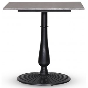 Mystery bord 75x75 cm - Blad svart underrede/betongimitation - Restaurangbord