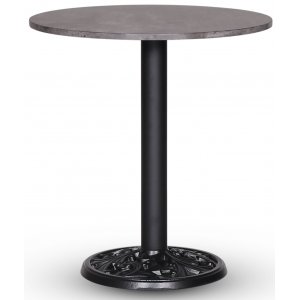 Mystery bord runt 70 cm - Svartblommigt underrede/betongimitation - Restaurangbord