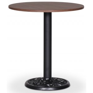 Mystery bord runt 70 cm - Svartblommigt underrede/mörk träimitation - Restaurangbord