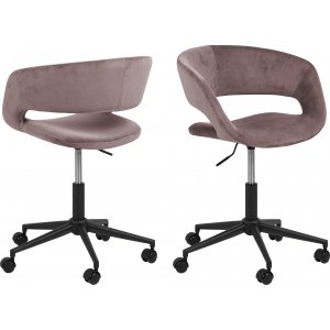 Grace kontorsstol - Puderrosa - Kontorsstolar med armstöd