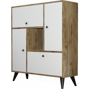 Hercules skåp - Vit/valnöt - Skåp -Skåp - Hyllor & Förvaring